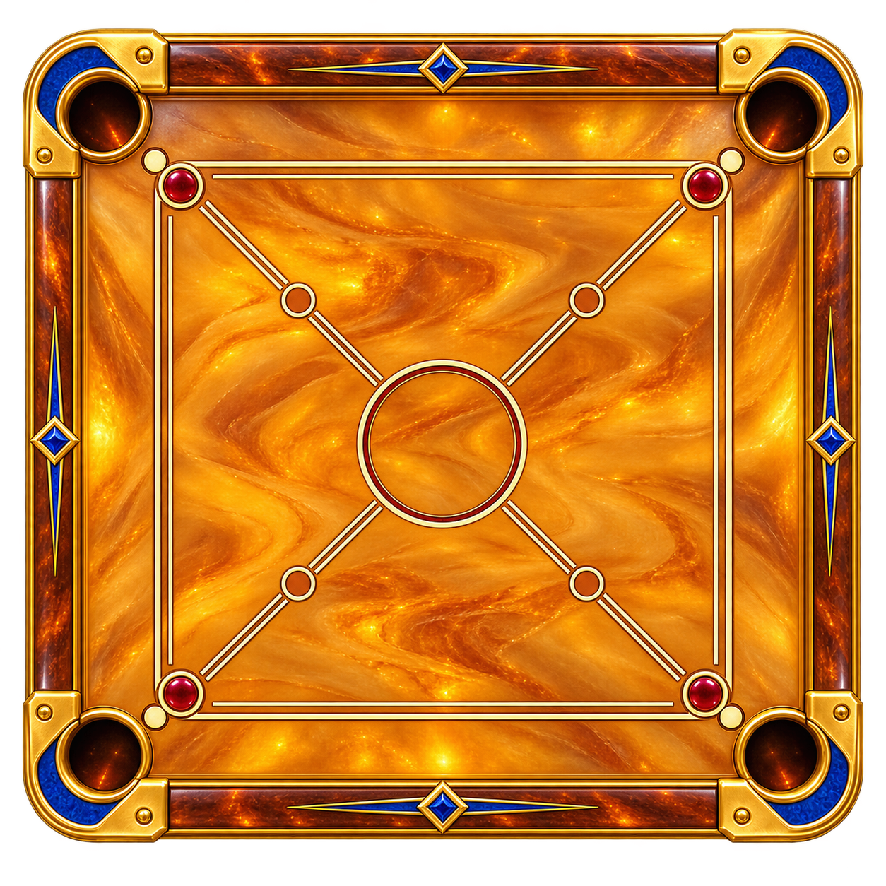 Golden Amber carrom board