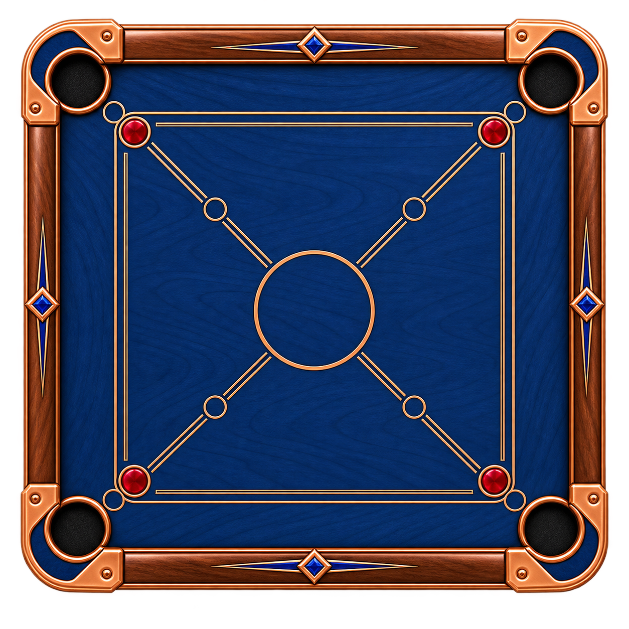 Navy Copper carrom board